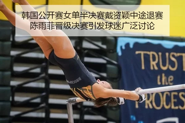韩国公开赛女单半决赛戴资颖中途退赛 陈雨菲晋级决赛引发球迷广泛讨论